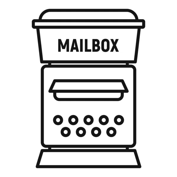 Icono de buzón postal, estilo de esquema — Vector de stock