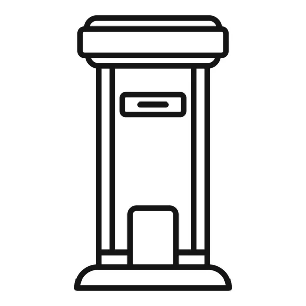 Icono de contenedor de buzón, estilo de esquema — Archivo Imágenes Vectoriales