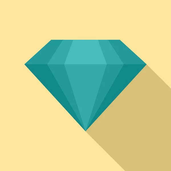 Icono de diamante de roca, estilo plano — Vector de stock