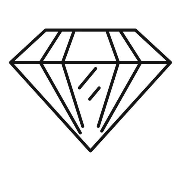 Icono de diamante de roca, estilo de contorno — Vector de stock