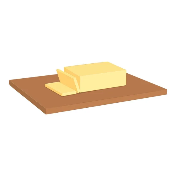 Ícone de manteiga de cozinha, estilo cartoon — Vetor de Stock