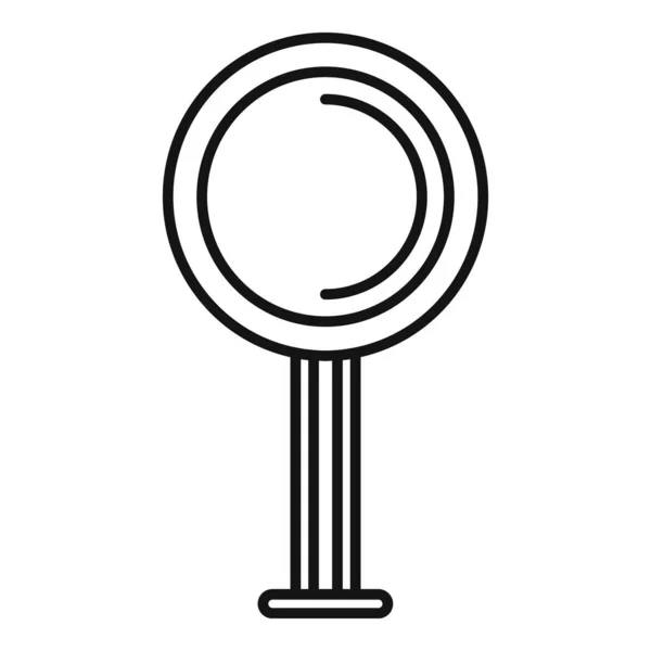 Icône de barrière de cercle de chien, style de contour — Image vectorielle