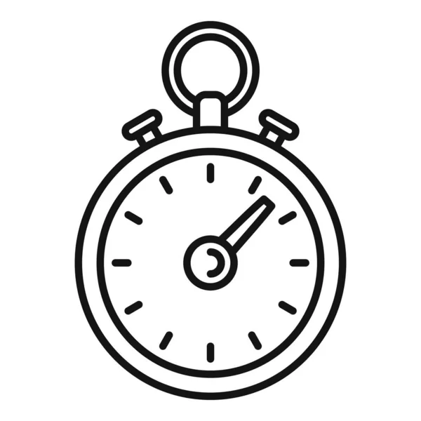 Dog training stopwatch icon, outline style — Stock Vector