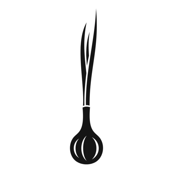 Farm spring onion icon, simple style — Stock Vector