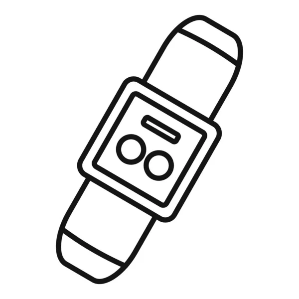 Bär smart armband ikon, kontur stil — Stock vektor