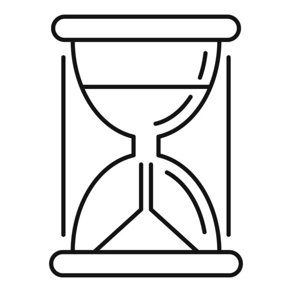 Icono de reloj de arena de inicio, estilo de esquema — Vector de stock