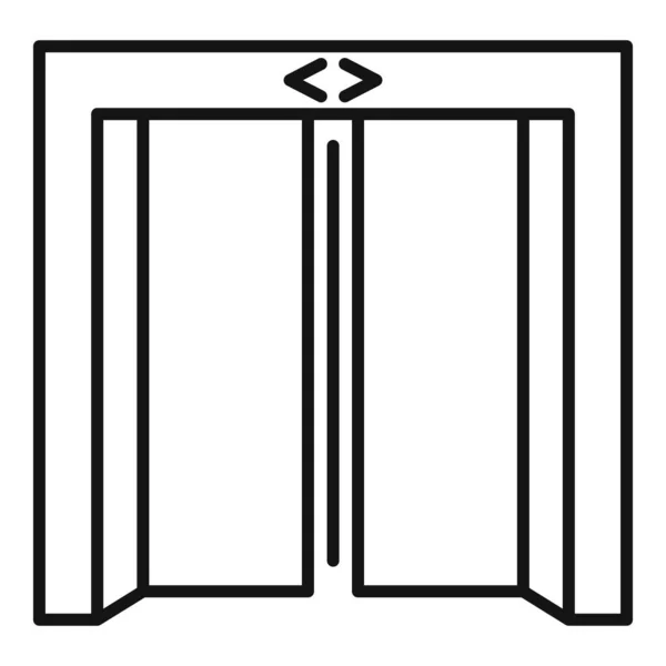 Icône de l'ascenseur, style contour — Image vectorielle