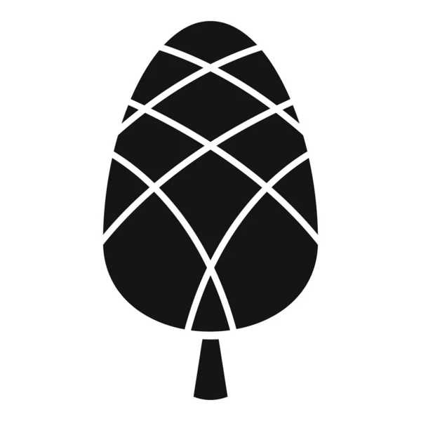 Xmas pine cone icon, simple style — Stock Vector