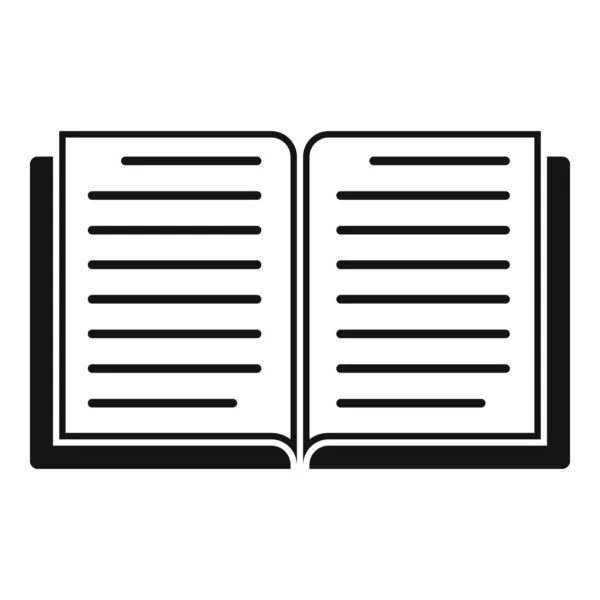 Abrir el icono del libro de justicia, estilo simple — Vector de stock