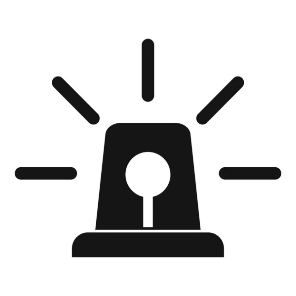Icône clignotant de police, style simple — Image vectorielle