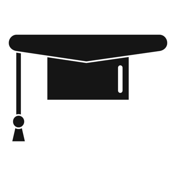 Ícone de chapéu graduado, estilo simples — Vetor de Stock