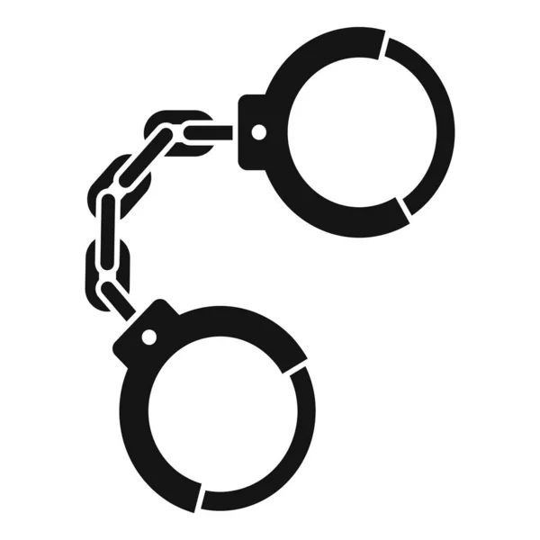 Handcuffs icon, simple style — Stock Vector