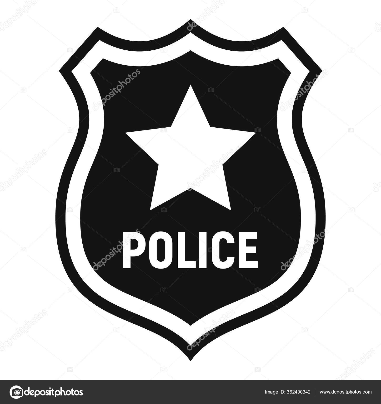 Police Officer Badge Icon Vector Illustration Stock Illustration