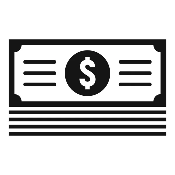 Cash stack icon, simple style — Stock Vector