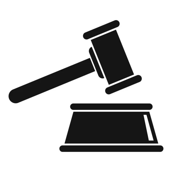 Δικαστής Gavel εικονίδιο, απλό στυλ — Διανυσματικό Αρχείο