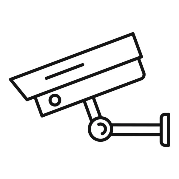 Icono de cámara de seguridad, estilo de esquema — Archivo Imágenes Vectoriales
