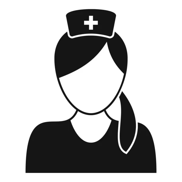 Profesionální ikona zdravotní sestry, jednoduchý styl — Stockový vektor
