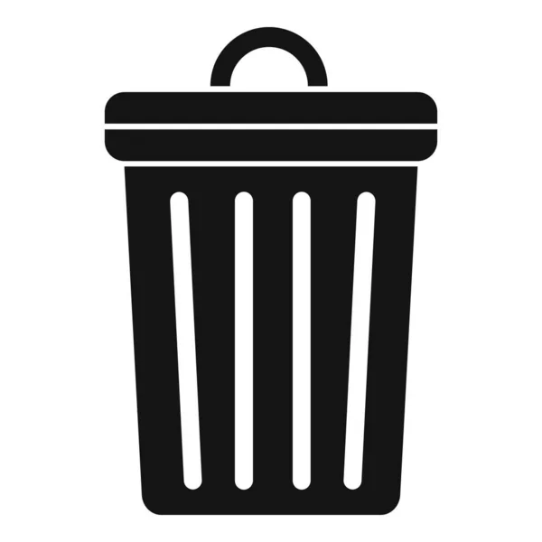 Trash bin icon, simple style — Stock Vector