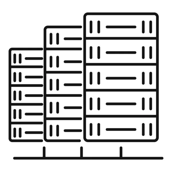 Icono de datos del servidor, estilo de esquema — Vector de stock