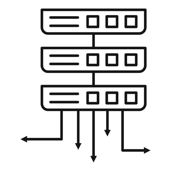 stock vector Server infrastructure icon, outline style