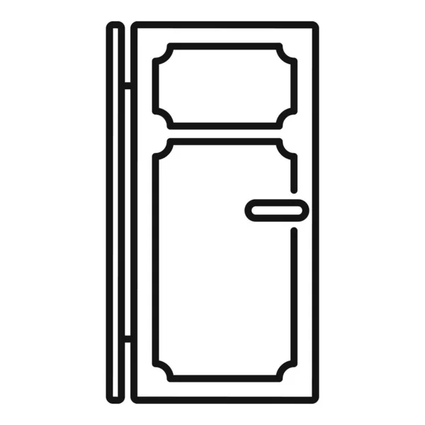 Icône porte maison, style contour — Image vectorielle