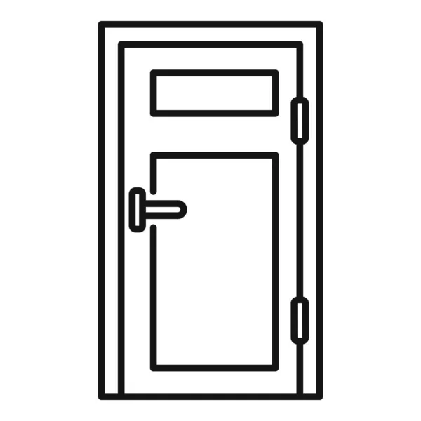 インテリアドアのアイコン、アウトラインスタイル — ストックベクタ