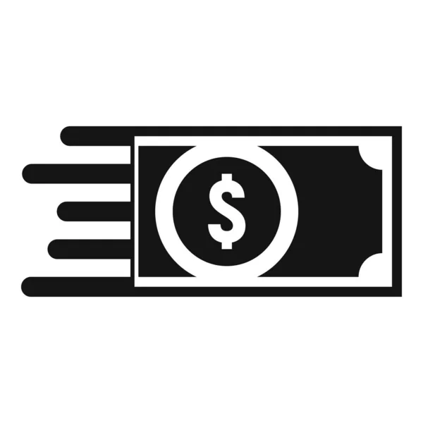 Rápido icono de transferencia de dinero, estilo simple — Vector de stock