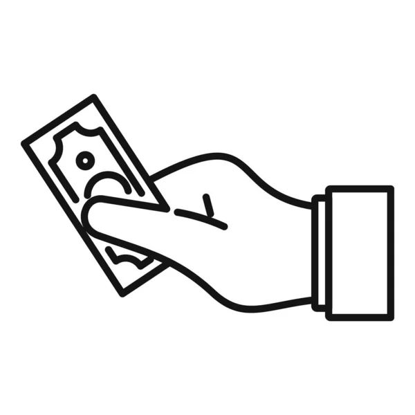 Neem geld cash icoon, schets stijl — Stockvector