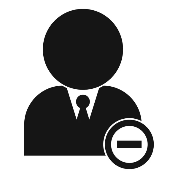 Homme d'affaires au chômage icône, style simple — Image vectorielle