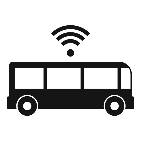 Bus wifi icono, estilo simple — Vector de stock
