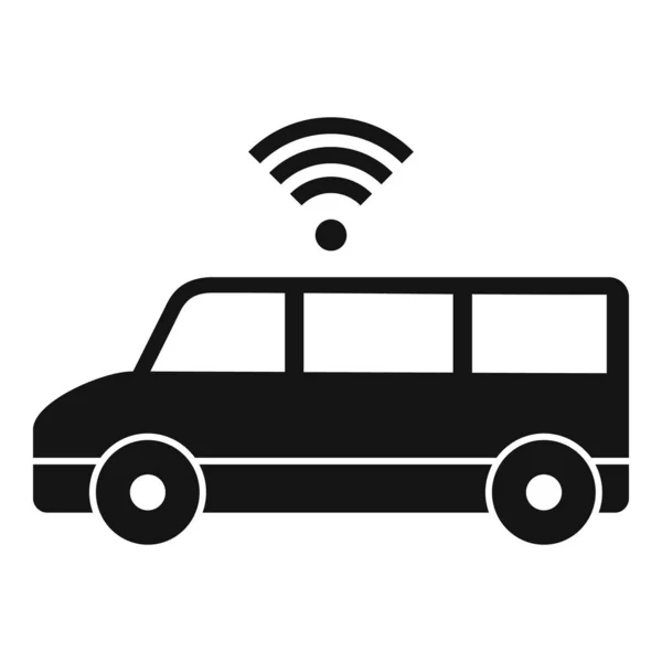Icono de la camioneta wifi, estilo simple — Vector de stock
