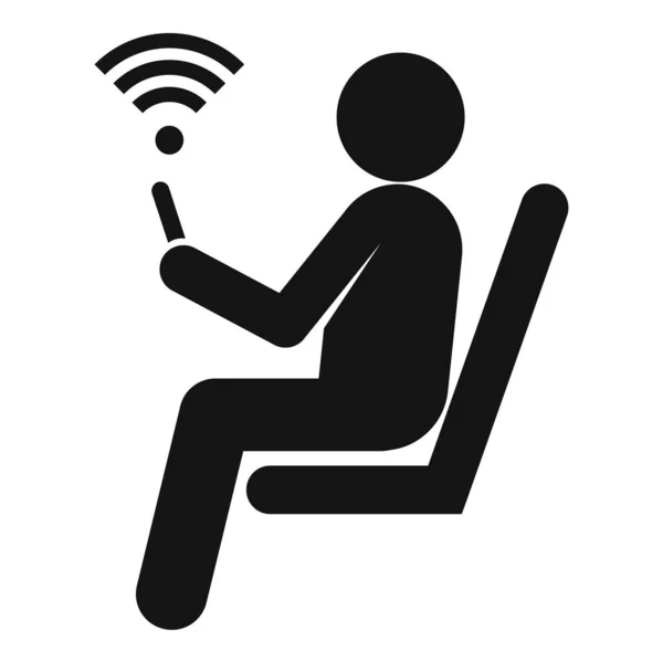 Waiting room wifi icon, simple style — Stock Vector