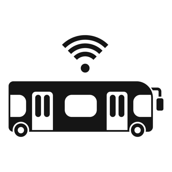 Icono wifi autobús de la ciudad, estilo simple — Vector de stock