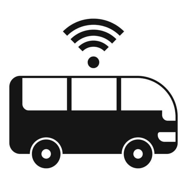 Viajes icono wifi autobús, estilo simple — Vector de stock