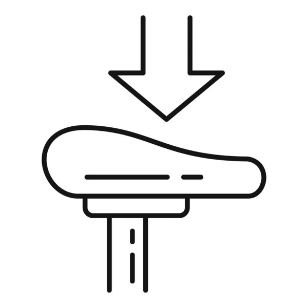 Fahrradsitz-Ikone, Outline-Stil — Stockvektor