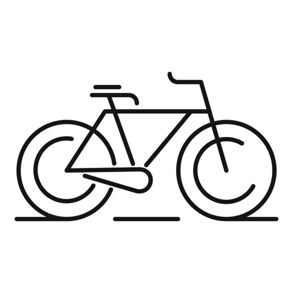 Fietsverhuur icoon, outline stijl — Stockvector