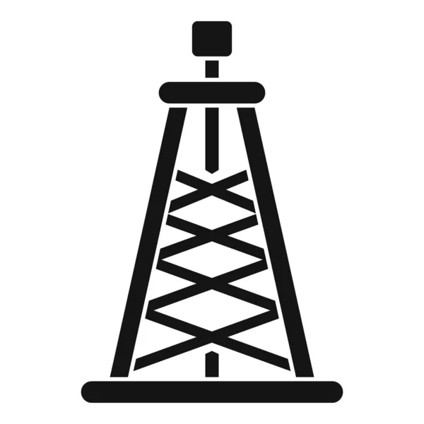 Icono de derrick de aceite, estilo simple — Vector de stock