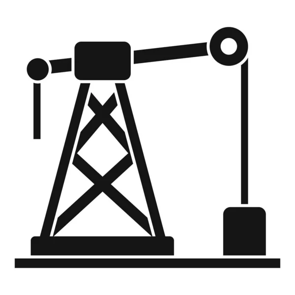 Icono de derrick de gas, estilo simple — Vector de stock