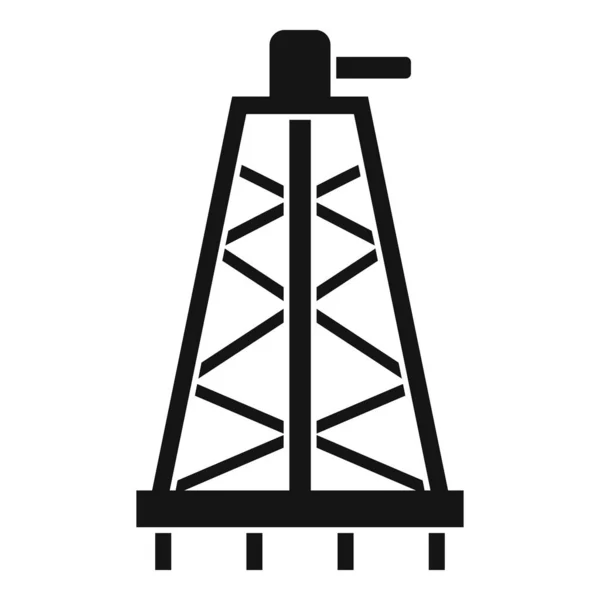 Ícone de bomba Derrick, estilo simples —  Vetores de Stock