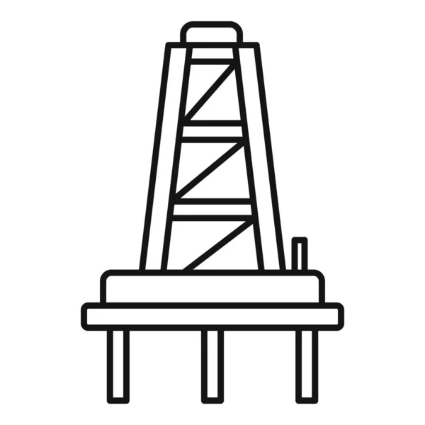 Energy derrick ikon, skissera stil — Stock vektor