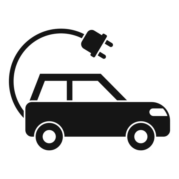 전기 자동차 플러그 아이콘, 간단 한 스타일 — 스톡 벡터