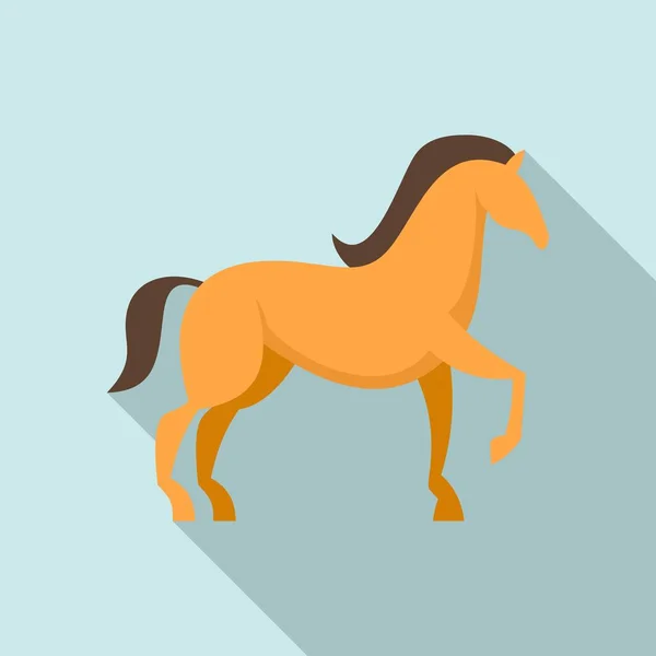 Circus horse icon, vlakke stijl — Stockvector