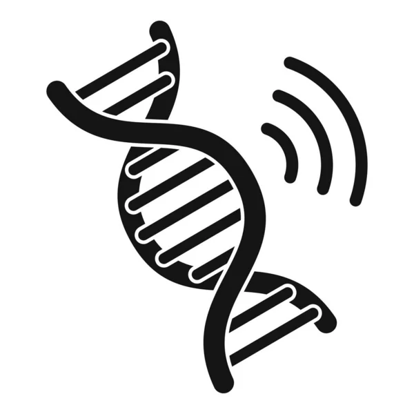 DNA kimlik doğrulama simgesi, basit biçim — Stok Vektör