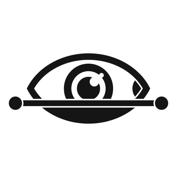 눈 스캐닝 인증 아이콘, 간단 한 스타일 — 스톡 벡터