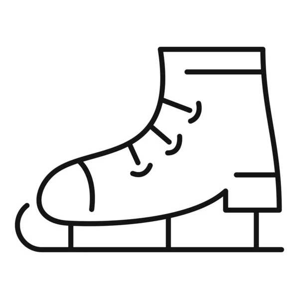Icône des patins de course, style contour — Image vectorielle