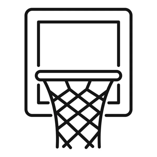 Basketballbrett-Ikone, Outline-Stil — Stockvektor