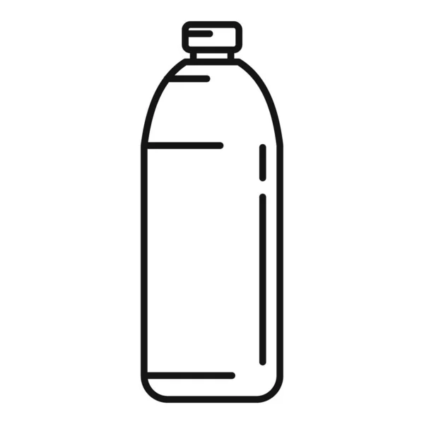 Ikon botol air, gaya garis luar - Stok Vektor