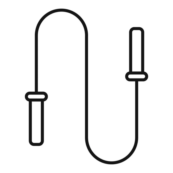 Значок скакалки, стиль контура — стоковый вектор