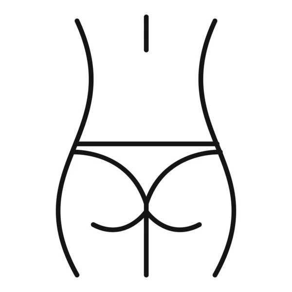 Fitness vrouw figuur icoon, outline stijl — Stockvector