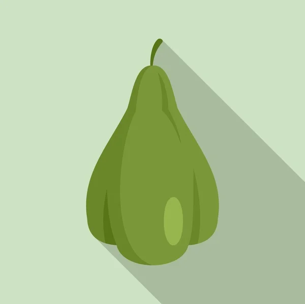 Icono de chayote mexicano, estilo plano — Vector de stock